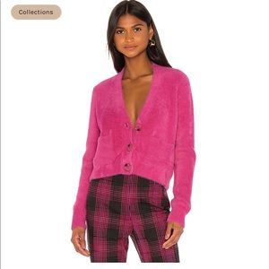 NWT Grlfrnd Gracie Cardigan in Bright Pink XXS